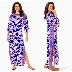 Lilly Pulitzer | Silva Maxi Dress in Galaxy Blue What the Shell Turtle - Size 10